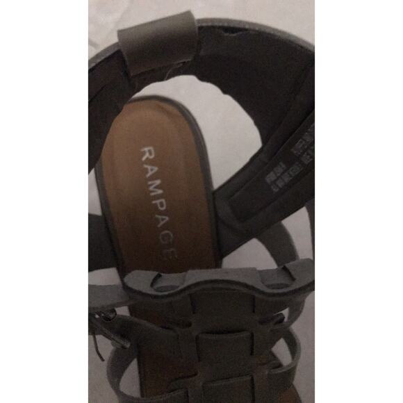 Rampage Womens Black Moda Open Toe Gladiator Zip Up Block Heels Size 9 Jeana - Picture 2 of 9